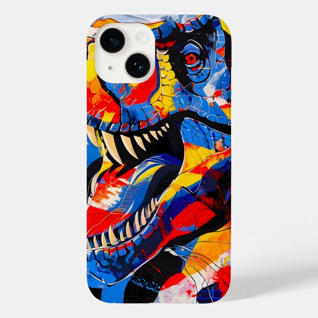 Wild Retro T-rex Dinosaur Fusion Case-Mate iPhone Hülle (Rückseite)