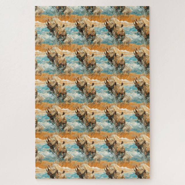 Wild Rhino Odyssey Unmöglicherweise schmerzhaft Puzzle (Vertikal)