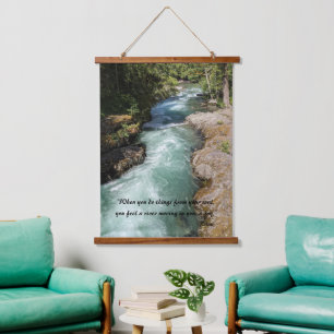 Wild River Rumi Poetry Verse Wandteppich Mit Holzrahmen
