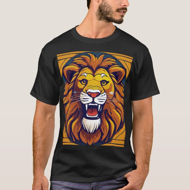 "Wild Roar: Bold Tiger Print T - Shirt" T-Shirt (Vorderseite)