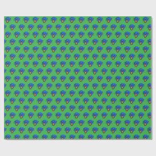 Wild Roar Gift Wrap - Blaues Panther-Muster Geschenkpapier