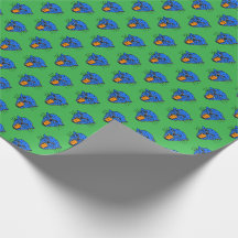 Wild Roar Gift Wrap - Blaues Panther-Muster