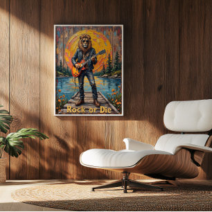 Wild Roar: Gitarre am Wasser Poster