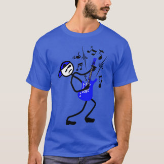 Wild Rock guitarist with cap retro T-Shirt