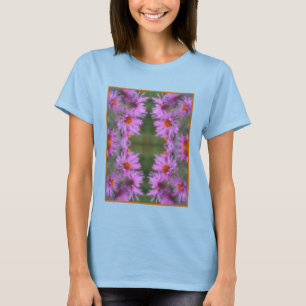 Wild rosa Asters Blume Art T-Shirt