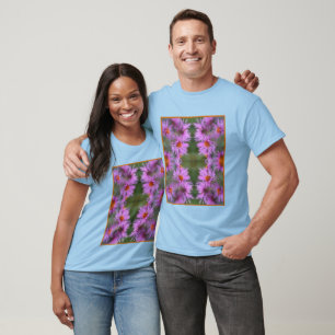 Wild rosa Asters Blume Art T-Shirt