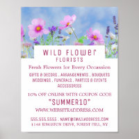 Wild rosa Blüte, Floristrische Werbung