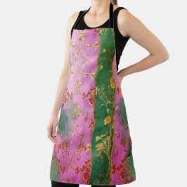 Wild rosa Damask Grunge - Schürze