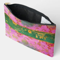 Wild rosa Grunge Damask - Kosmetische Tasche