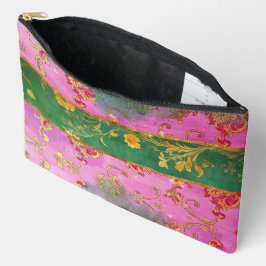 Wild rosa Grunge Damask - Kosmetische Tasche