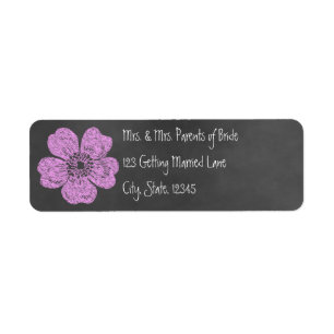 Wild rosa Roses Chalkboard Avery Label