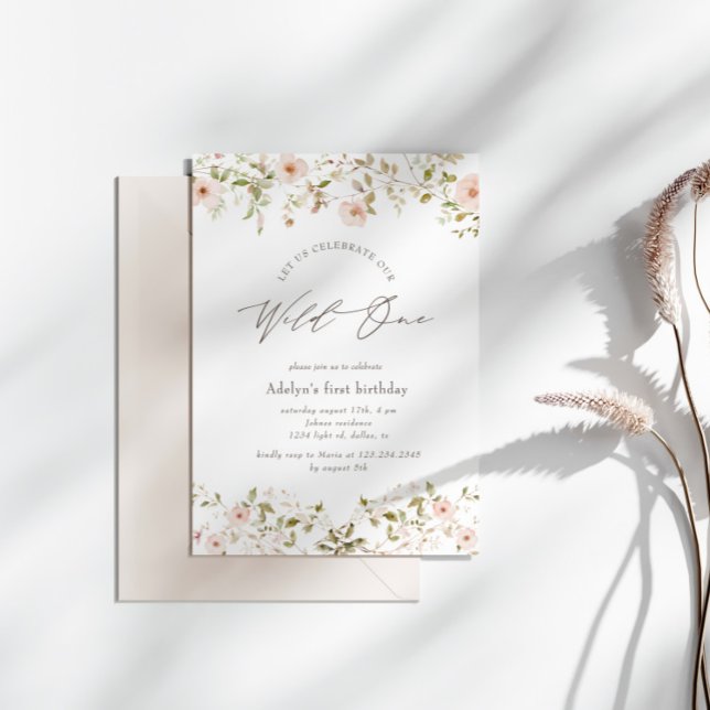 Wild Rose Baby Erstgeburt Einladung (Von Creator hochgeladen)