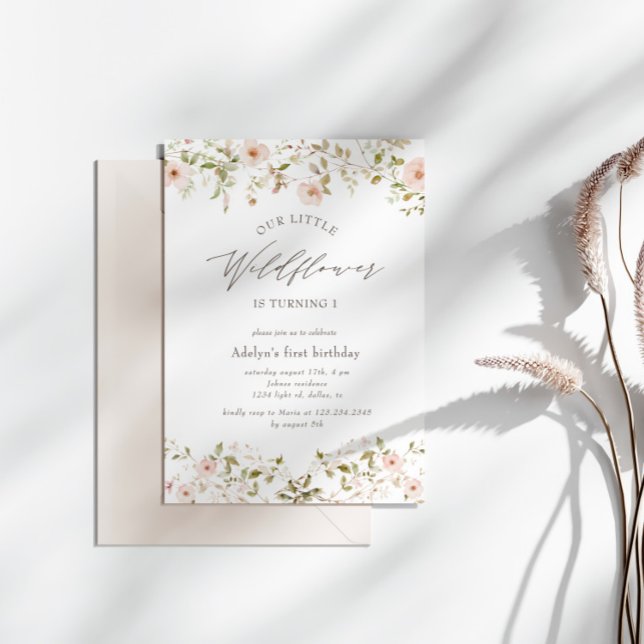 Wild Rose Baby Erstgeburt Einladung (Von Creator hochgeladen)