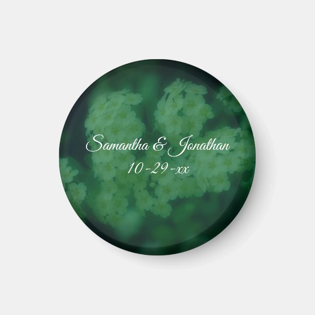 Wild Rose Flowers Personalized Wedding  Magnet (Vorne)