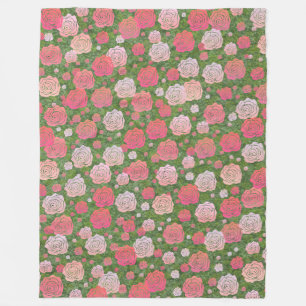 Wild Rose Garden Fleecedecke