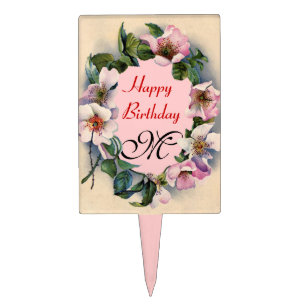 WILD ROSE GLÜCKLICH BIRTHDAY MONOGRAM TORTENPICKER