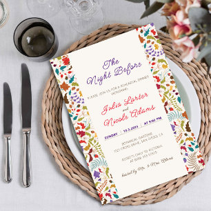 Wild Rose Woods Exotischer Blumengarten Hochzeit Einladung