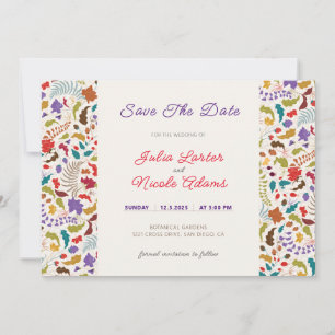 Wild Rose Woods Exotischer Blumengarten Hochzeit Save The Date
