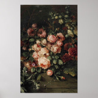 Wild Roses by Margaretha Roosenboom Print Poster