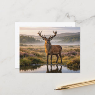 Wild Rotwild Hirsch Schottische Highlands Postkarte