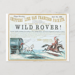 Wild Rover Klipper-Segelschiff Postkarte