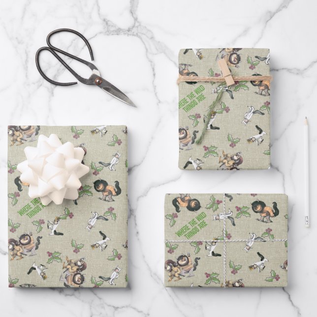 Wild Rumpus Holiday Pattern Geschenkpapier Set (Vorderseite)