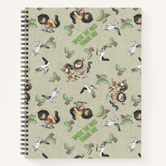 Wild Rumpus Holiday Pattern Notizbuch (Vorderseite)