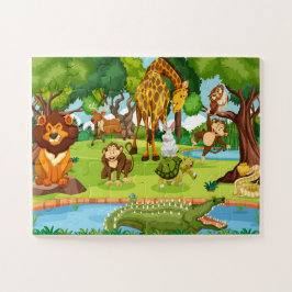Wild Safari Adventure: Ein lebendiges Tierreich Puzzle