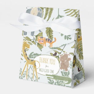 Wild Safari African Animals Botanical Baby Shower Geschenkschachtel