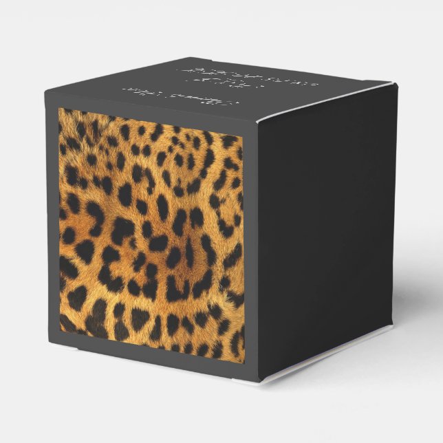 Wild Safari Animal Cheetah Girl Leopard Druck Geschenkschachtel (Rückseite)