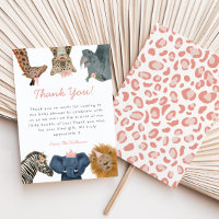 Wild Safari Animals Girl Baby Shower