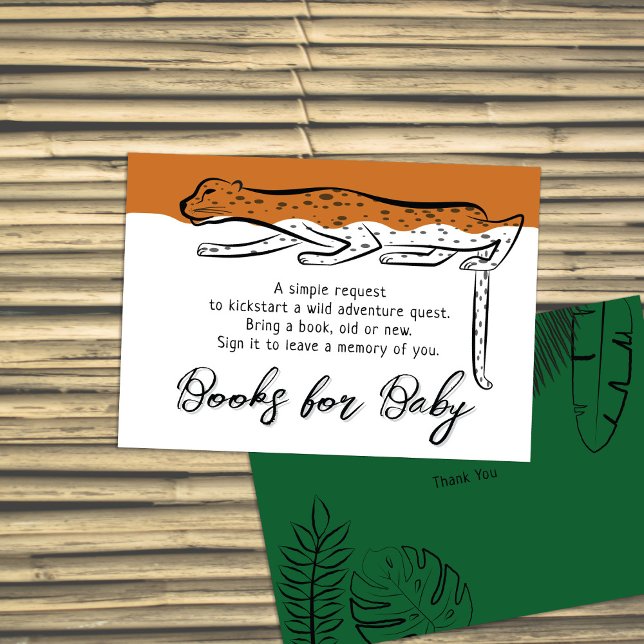 Wild Safari Cheetah Teracotta Bücher für Kinder Begleitkarte (Von Creator hochgeladen)