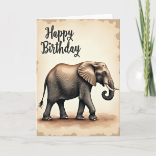 Wild Safari Elefant Karte
