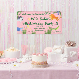 Wild Safari Geburtstagsparty Banner