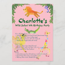 Wild Safari Geburtstagsparty