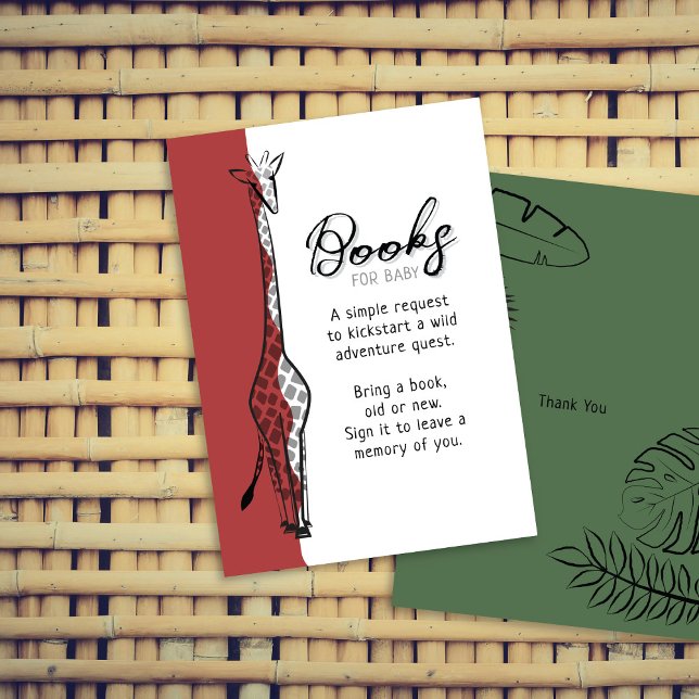 Wild Safari Giraffe Rote Bücher für Baby Begleitkarte (Von Creator hochgeladen)