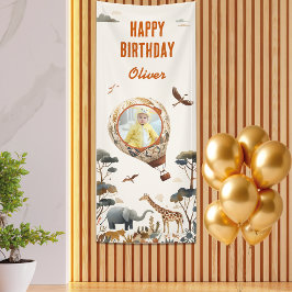 Wild Safari Hot Air Ballon Foto Banner