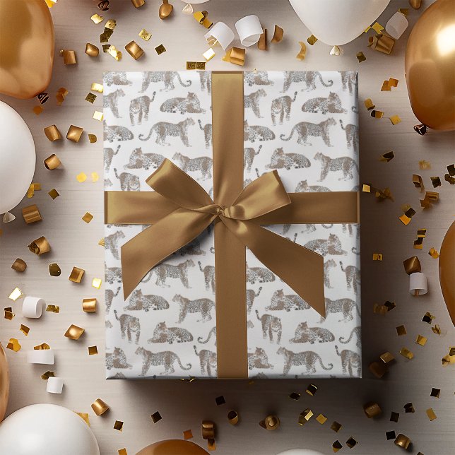 Wild Safari Jungle Leopard Gemustert Geschenkpapier (Von Creator hochgeladen)