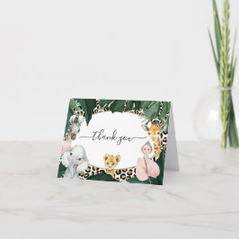 Wild Safari Jungle Tiere Geburtstag Danke Karte