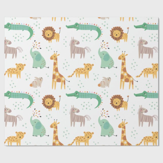 Wild Safari Kids  Geschenkpapier (Flach)