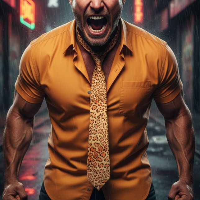 Wild Safari Leopard Print Krawatte (Von Creator hochgeladen)