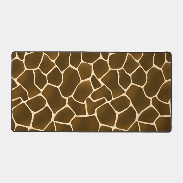 Wild Safari Natural Giraffe Print Schreibtischunterlage (Vorderseite)