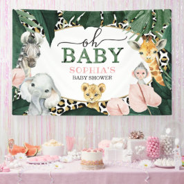 Wild Safari Oh Baby Shower Banner