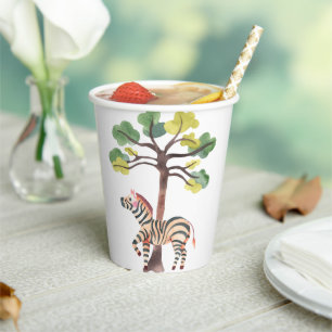 Wild Safari Zoo Birthday Paper Cups Pappbecher