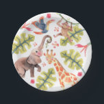 Wild Safari Zoo Birthday Paper Tellers Pappteller<br><div class="desc">Machen Sie ein Abenteuer und füttre den Kindergästen mit unseren farbenfrohen Safari Zoo-Themenpapier-Tellern! Dieses Design macht Spaß und kommt mit passendem Party-Zubehör und Zubehör in unserem Shop. Machen Sie Ihre Kleinen zum Geburtstag zu einem Safari-Erlebnis!</div>