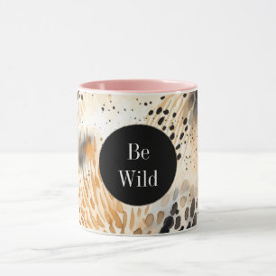 Wild Schwarzer Cream Leopard Tasse