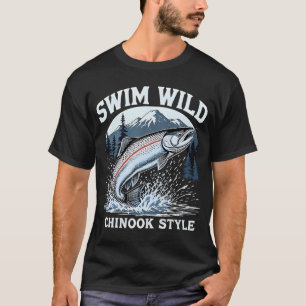 Wild Schwimmen â€“ Chinook Stil T-Shirt
