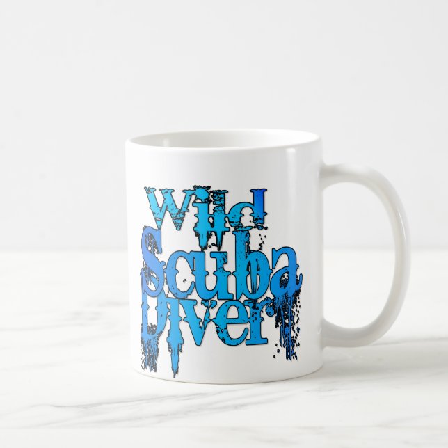 Wild Scuba Diver Kaffeetasse (Rechts)