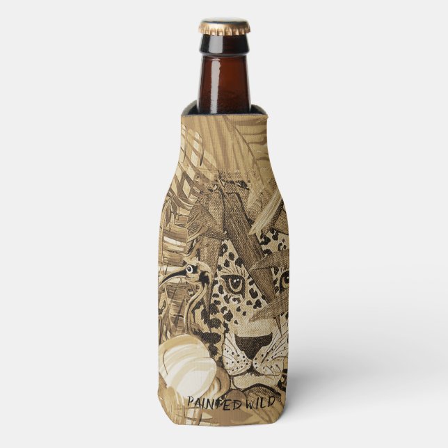 Wild sepia leopard flaschenkühler (Flaschenvorderseite)