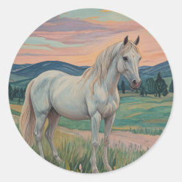 Wild Serenade Runder Aufkleber